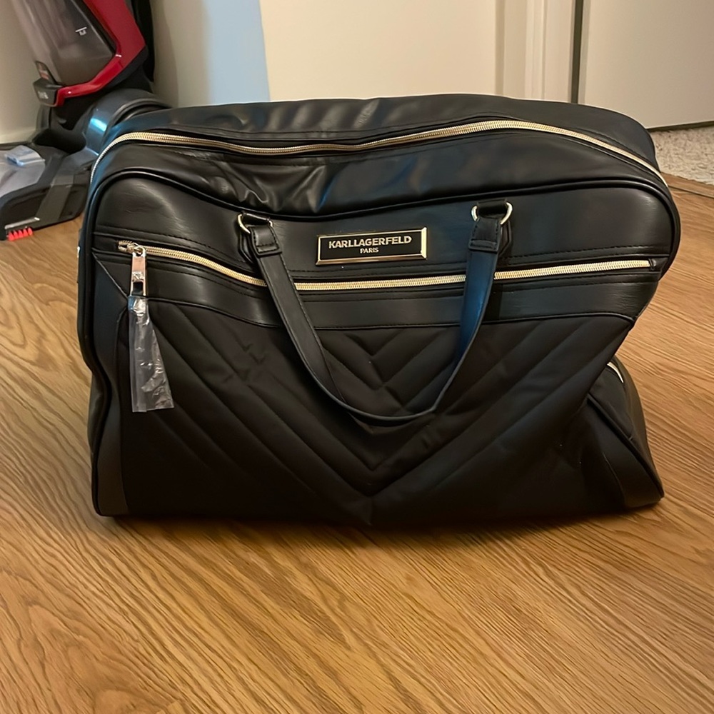Karl lagerfeld paris black duffle very gently used